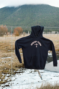 brand hoodie - navy